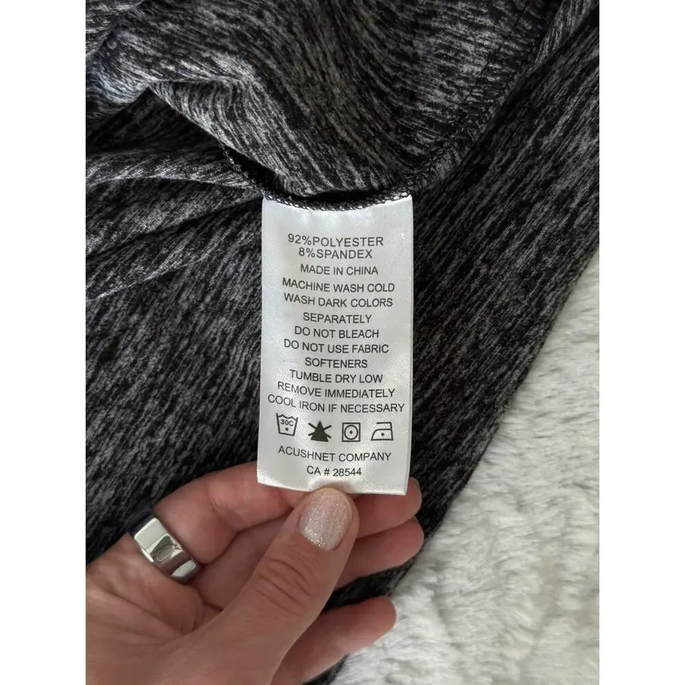FootJoy Men's M Full Zip Golf Jacket Grey Black Athletic Performance Sporty